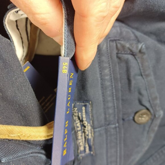 POLO Ralph Lauren mens solid navy flap chino cargo shorts 54B BIG NWT - Picture 8 of 9